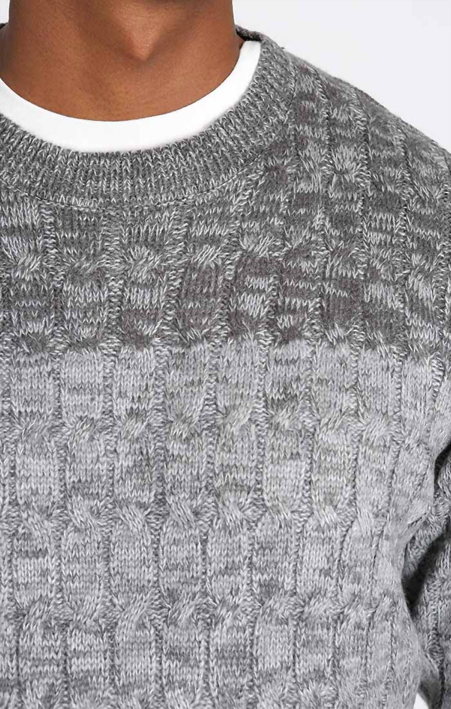 Jachs New York - Cable Knit Crewneck Sweater