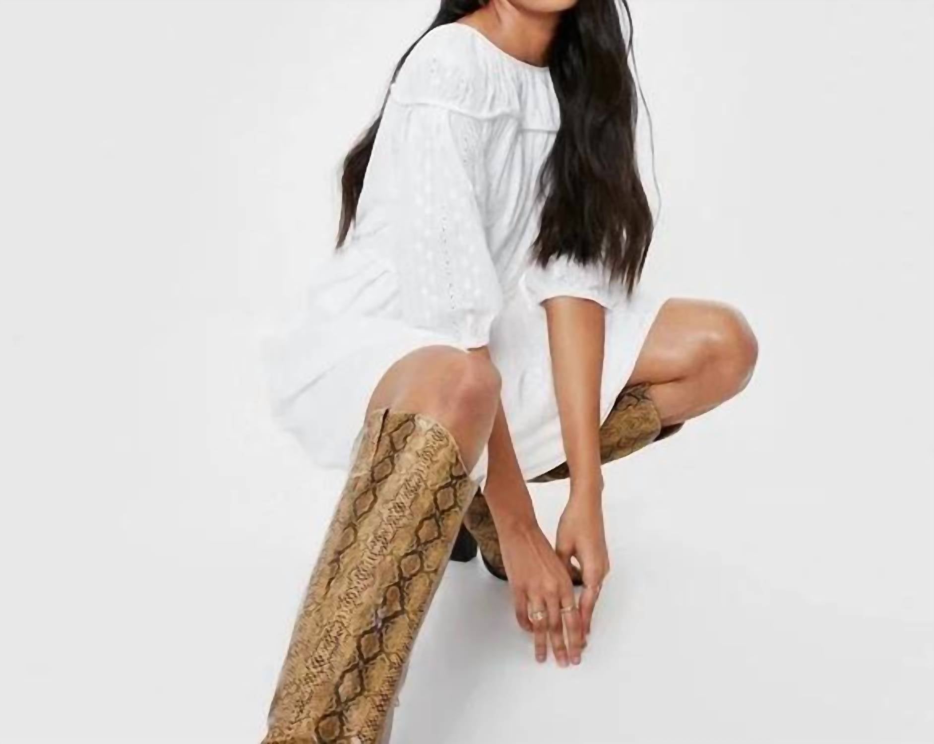 Nasty Gal - Broderie Tie Back Mini Dress