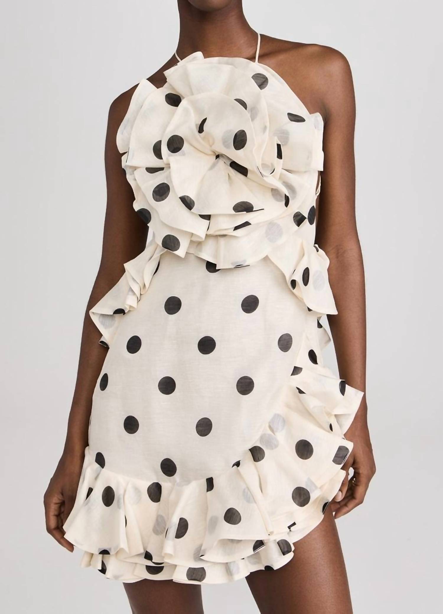 Zimmermann - Crush Ruffle Halter Mini Dress