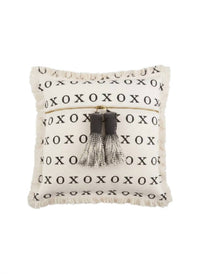 Mudpie - XOXO Dhurrie Tassel Pillow