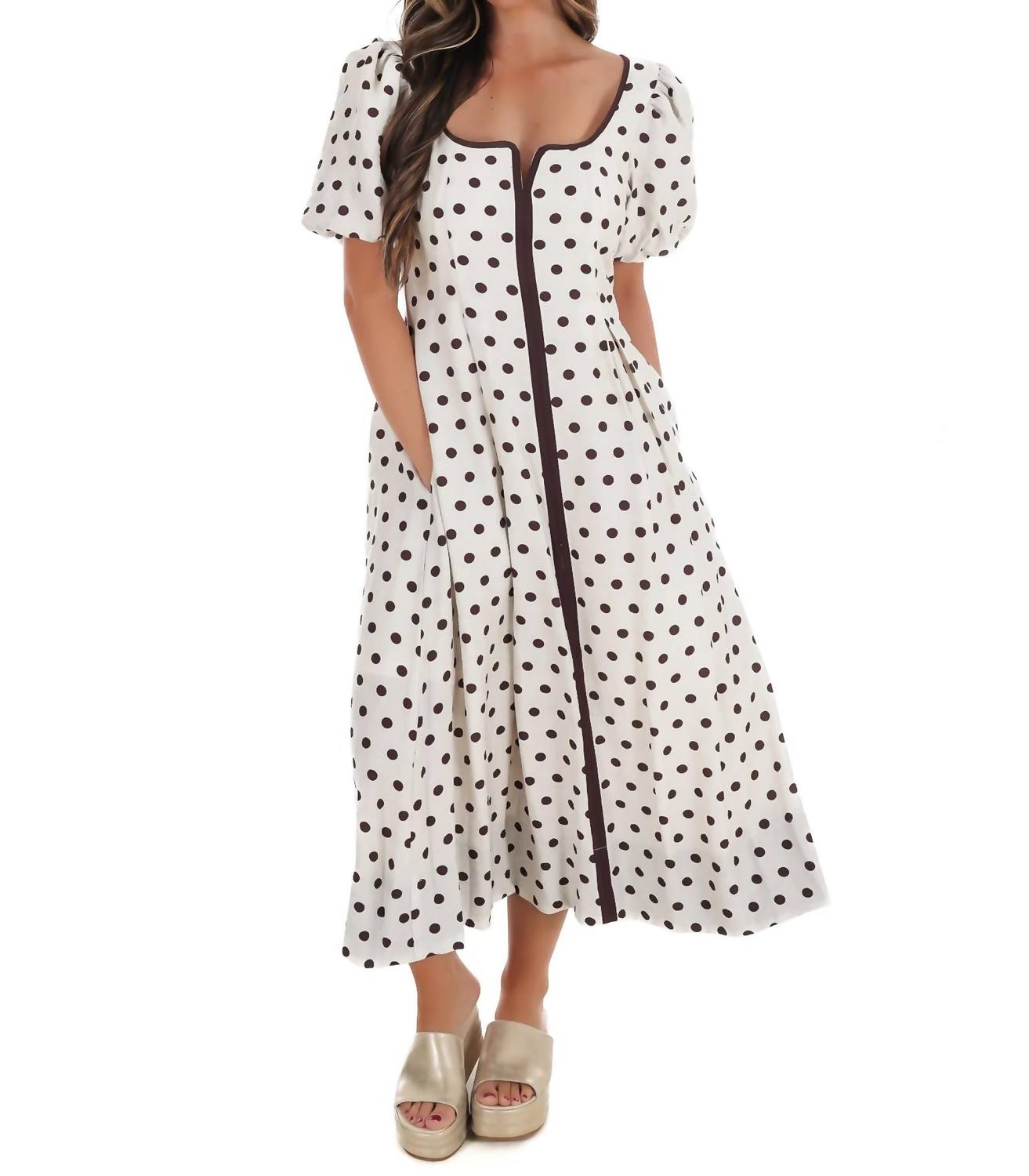 Entro - Sweet Like Summer Polka Dot Midi Dress