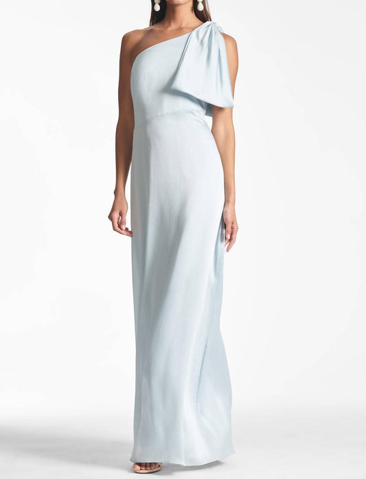 Sachin & Babi - One Shoulder Bow Chelsea Gown