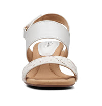 Clarks Women's Kyarra Faye Wedge Sandal in white leather - women's sandal - view 4