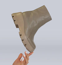 Naked Feet Women's Xenus Platform Ankle Boots in greige 1 - women's shoe - alternate view