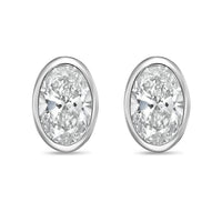 Diana M Jewels - Women's Oval Lab-grown Diamond Stud Earrings (7.00 Tcw) - Elegant