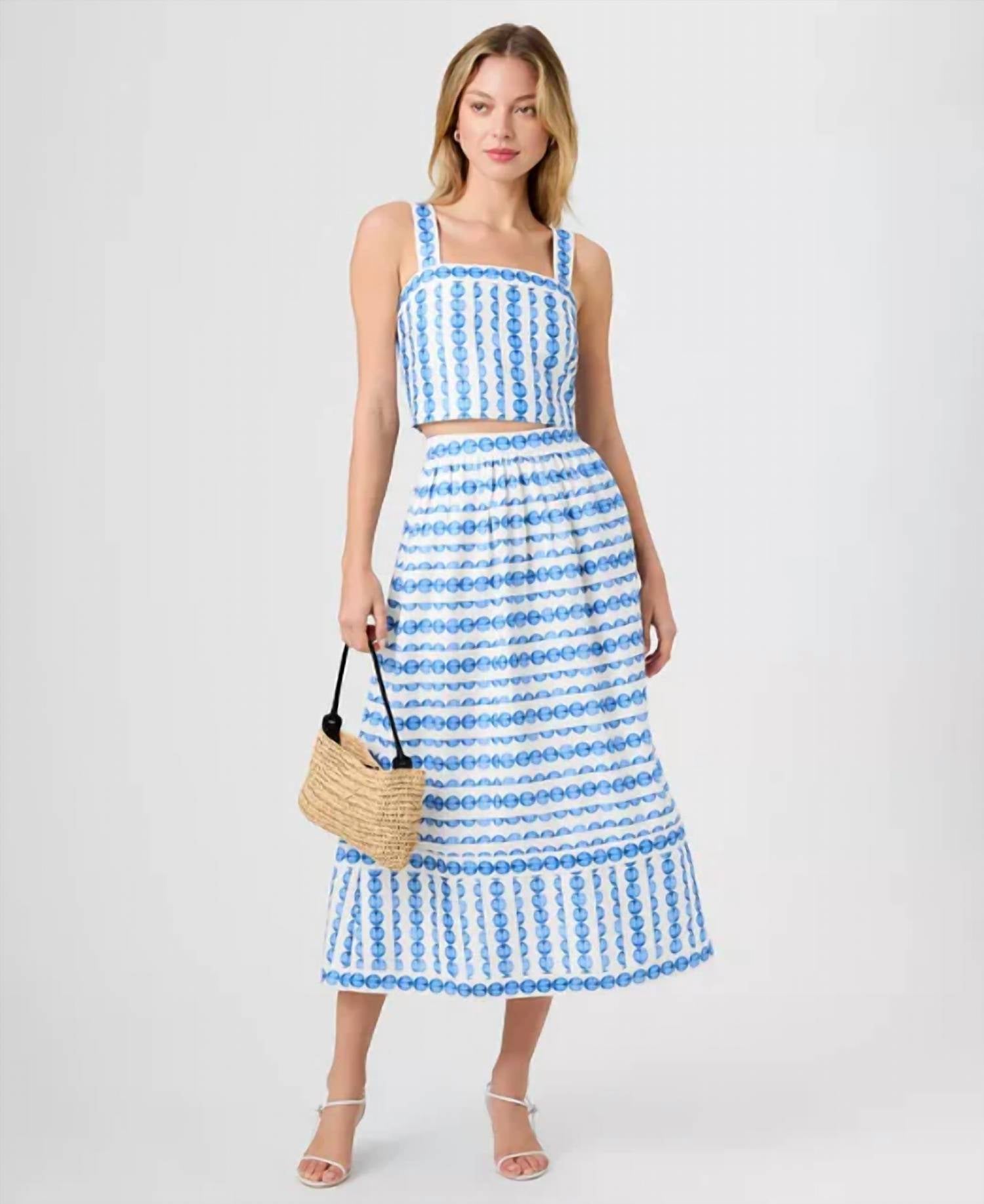 French Connection - Structured Taffeta Midi Skirt