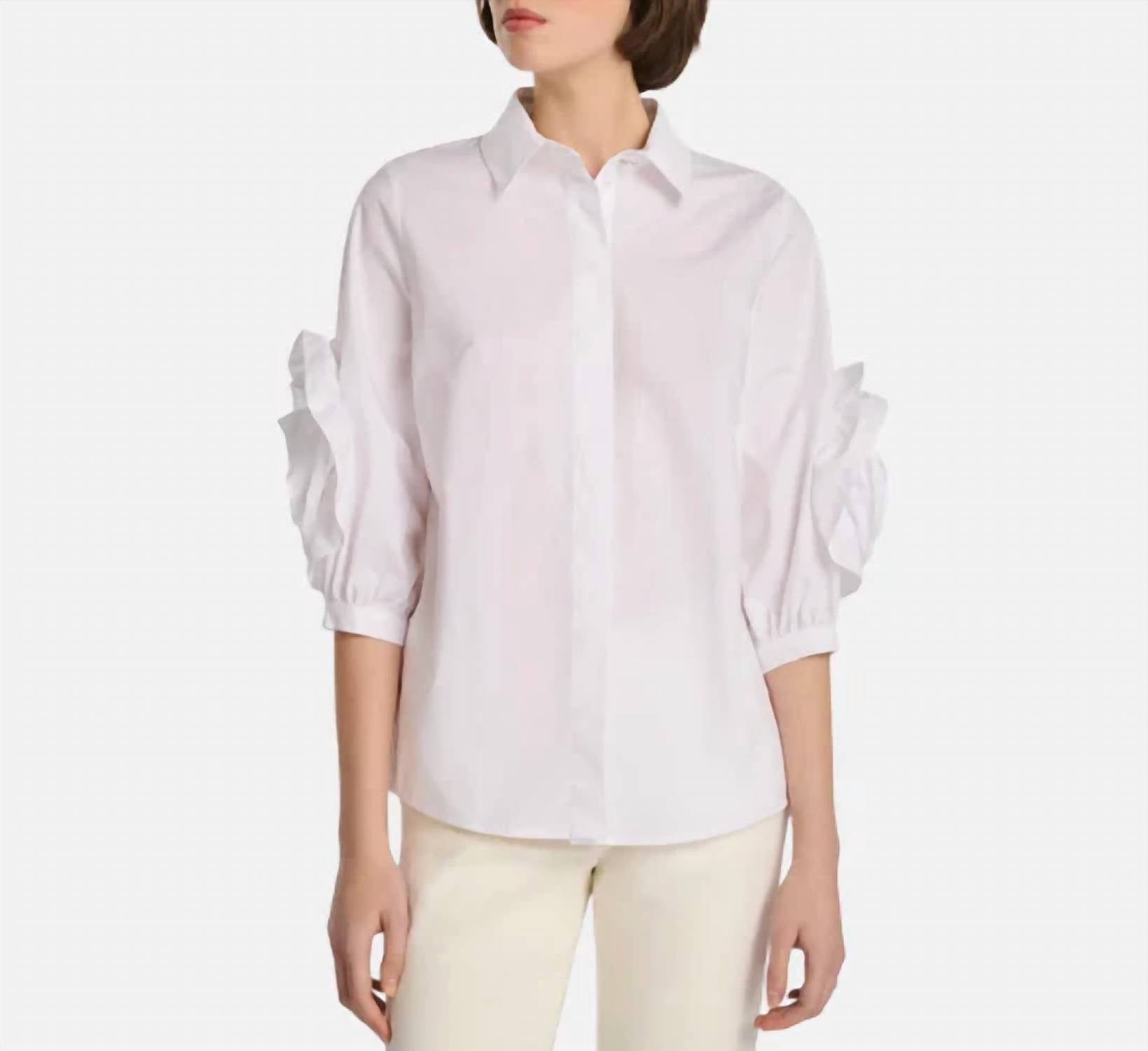 Weill - Short Sleeve Blouse With Floral Detail