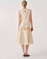 Beatrice .B - Embroidered Sleeveless Organza Top