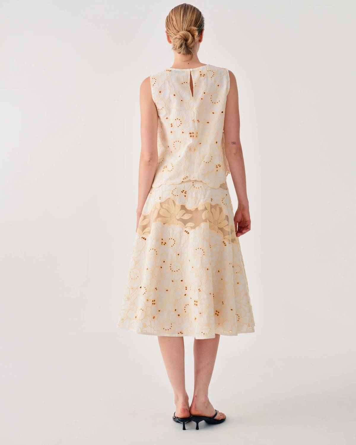 Beatrice .B - Embroidered Sleeveless Organza Top