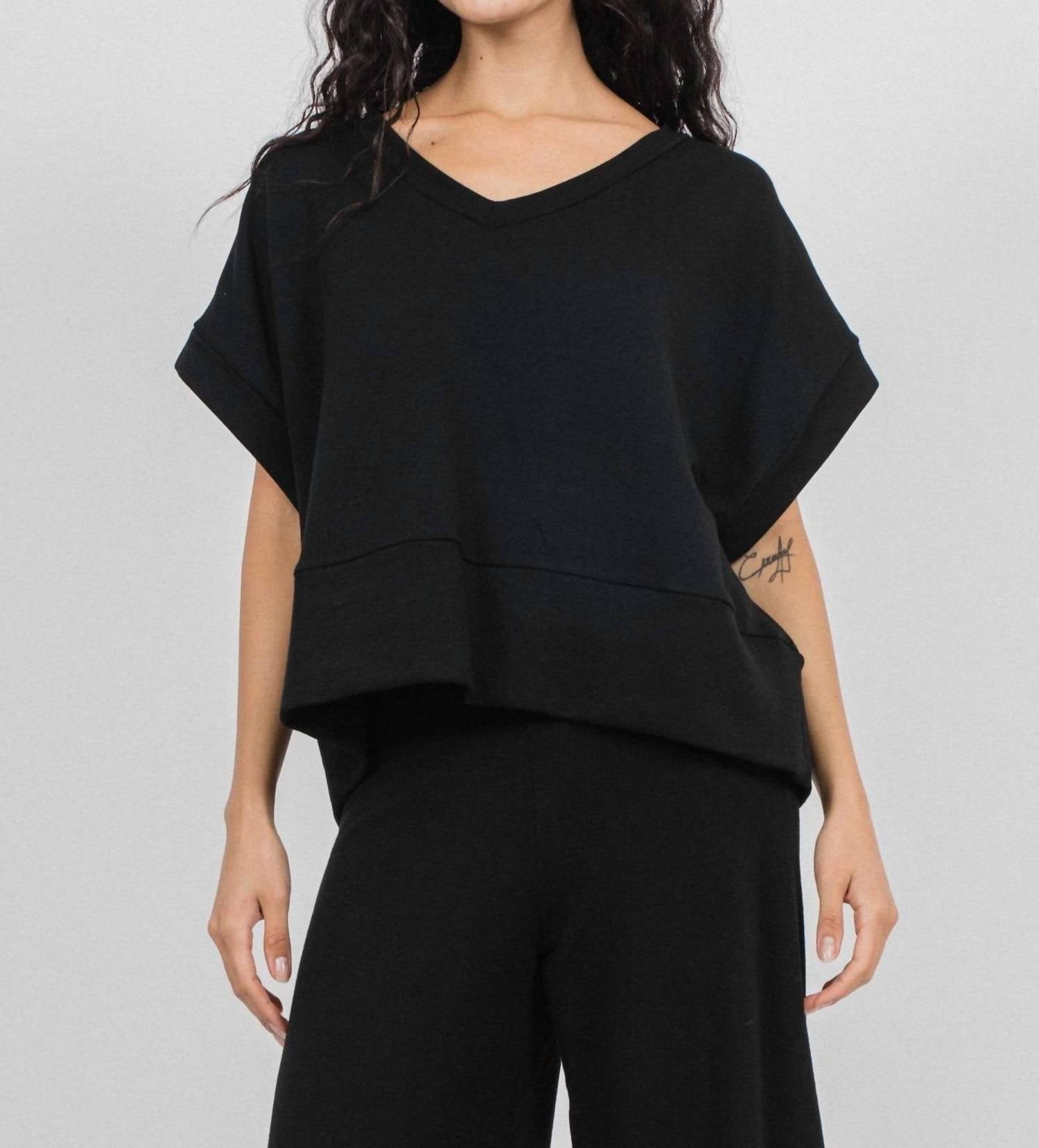 Corinne Collection Pico Vest in black - women's jacket