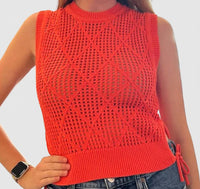 Wispr - Tie Detail Diamond Vest