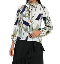 Miss Finch Nyc - Button Down Collared Print Shirt