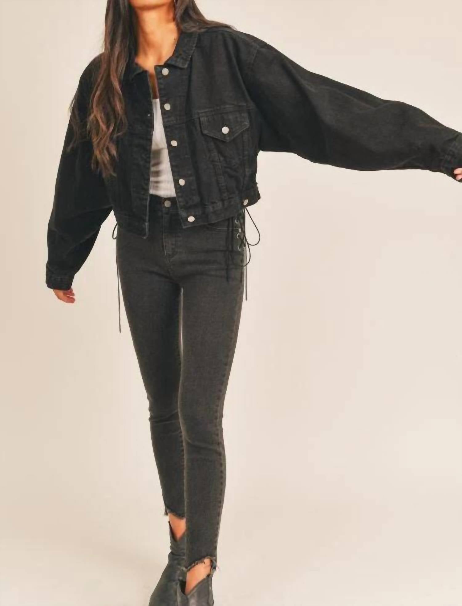Sage The Label - Tania Cropped Denim Jacket