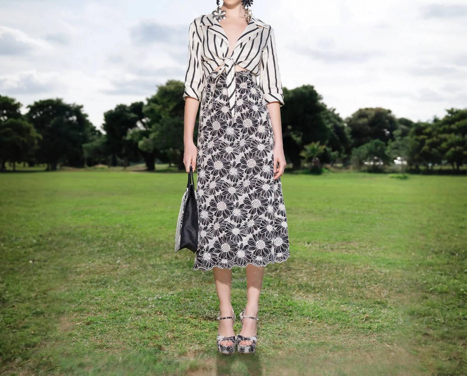Maison Zoulias - Nadege Midi Skirt