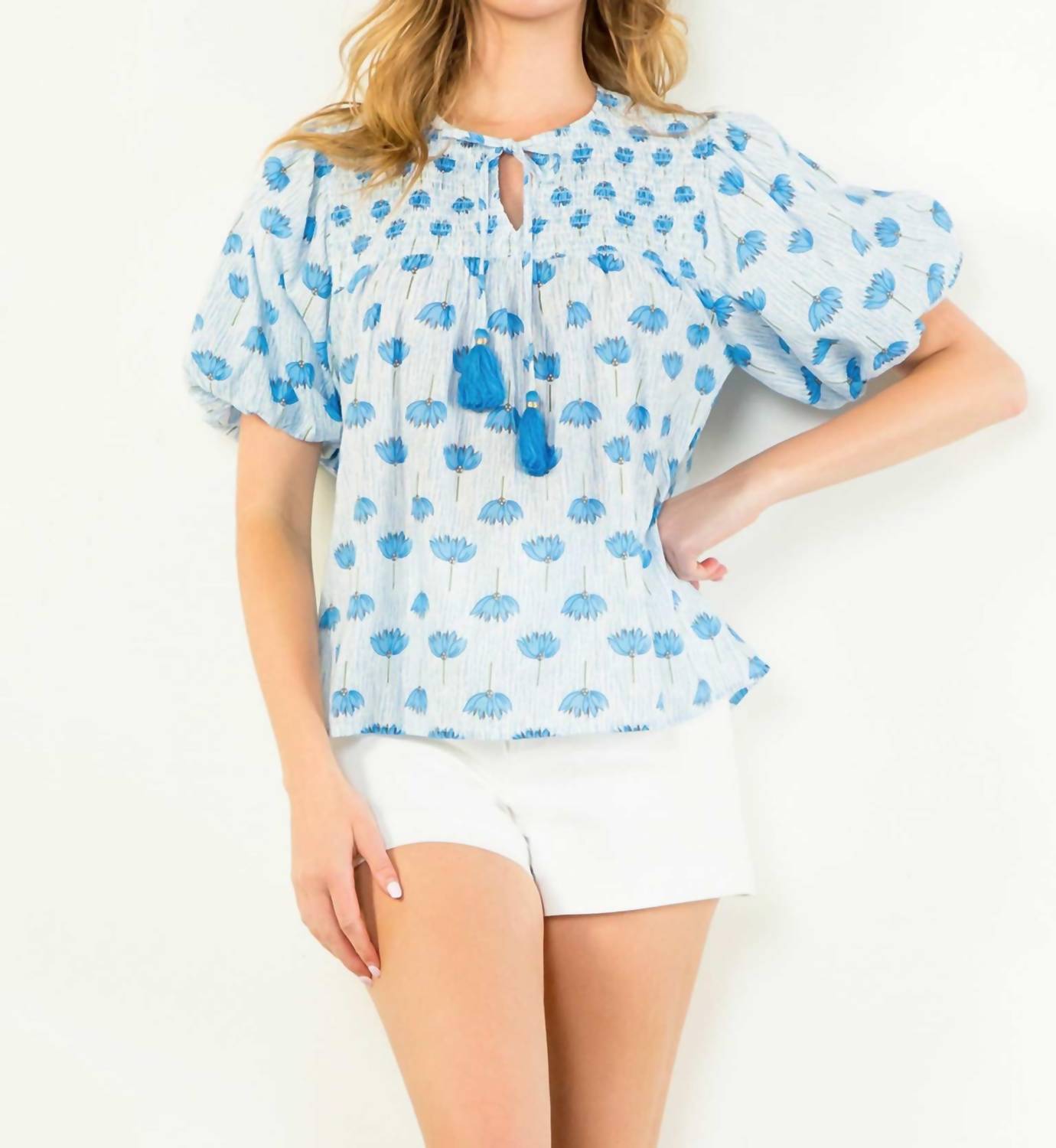 Thml - Puff Sleeve Flower Print Top