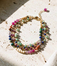 Anne Vaughan - Women's Multistrand Gemstone Bracelet