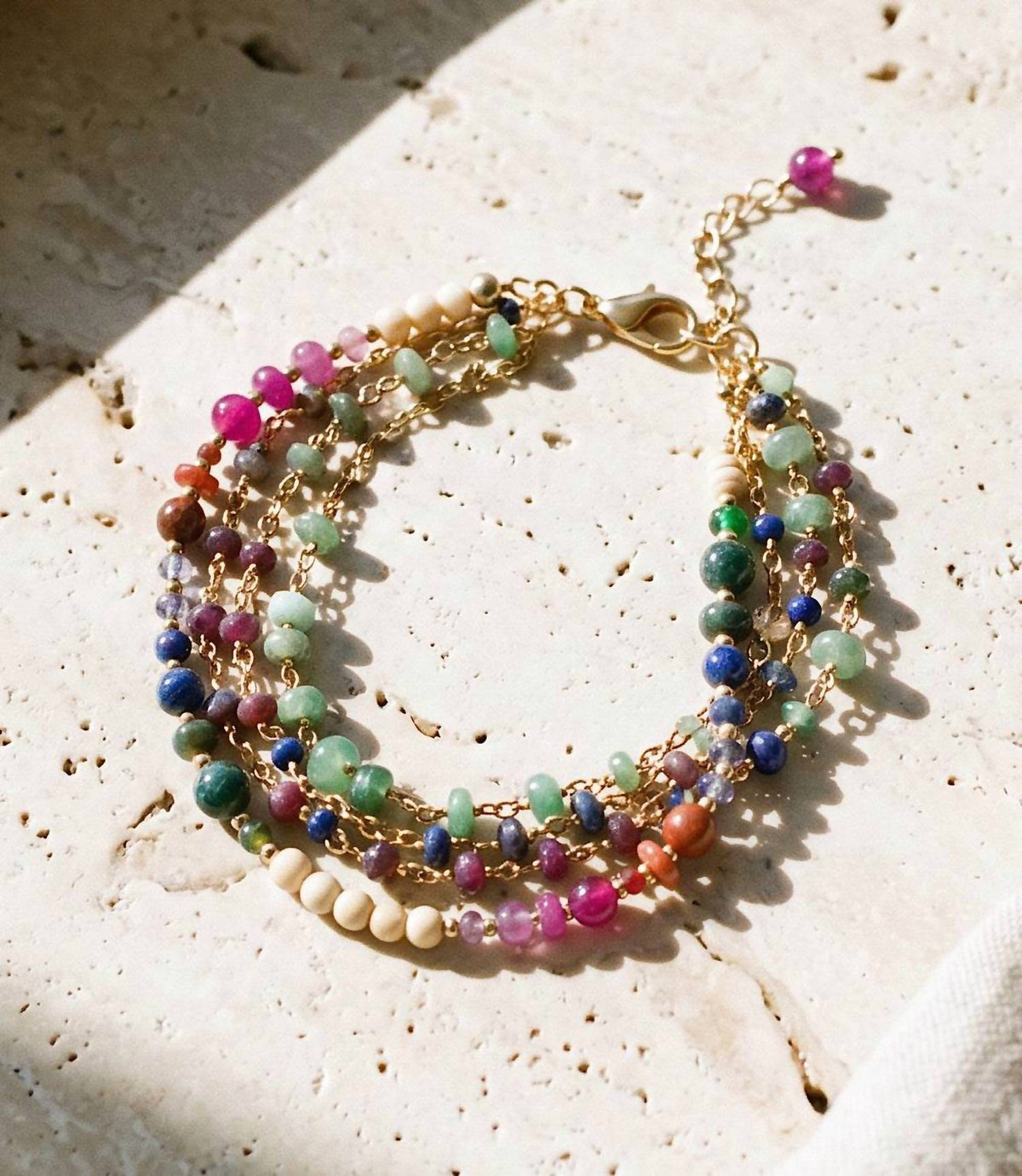 Anne Vaughan - Women's Multistrand Gemstone Bracelet
