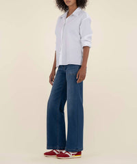 Kut From The Kloth - High Rise Wide Front Seam Patch Front Pockets Jean