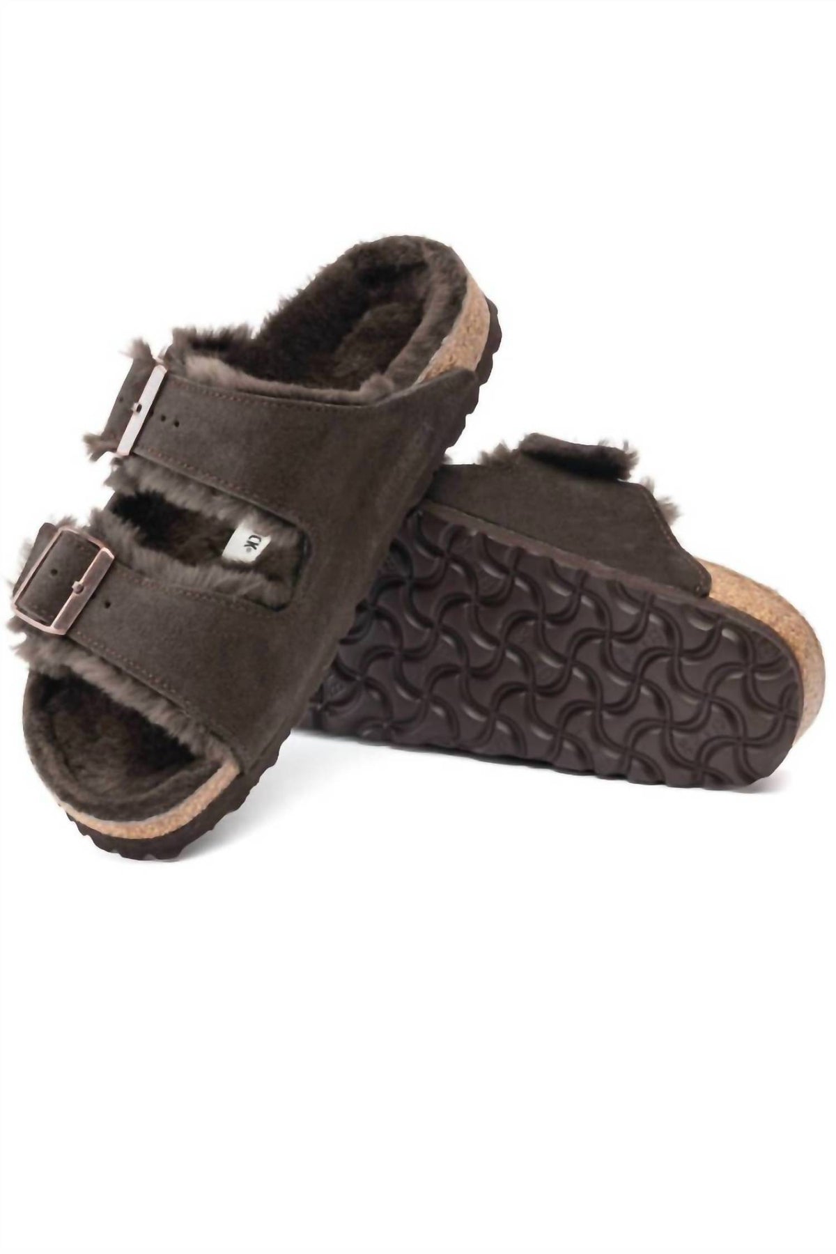 BIRKENSTOCK Unisex Arizona Shearling Sandal in mocca - item - detail view