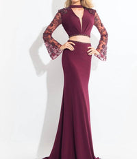 Rachel Allan - Two-piece Jersey Evening Gown