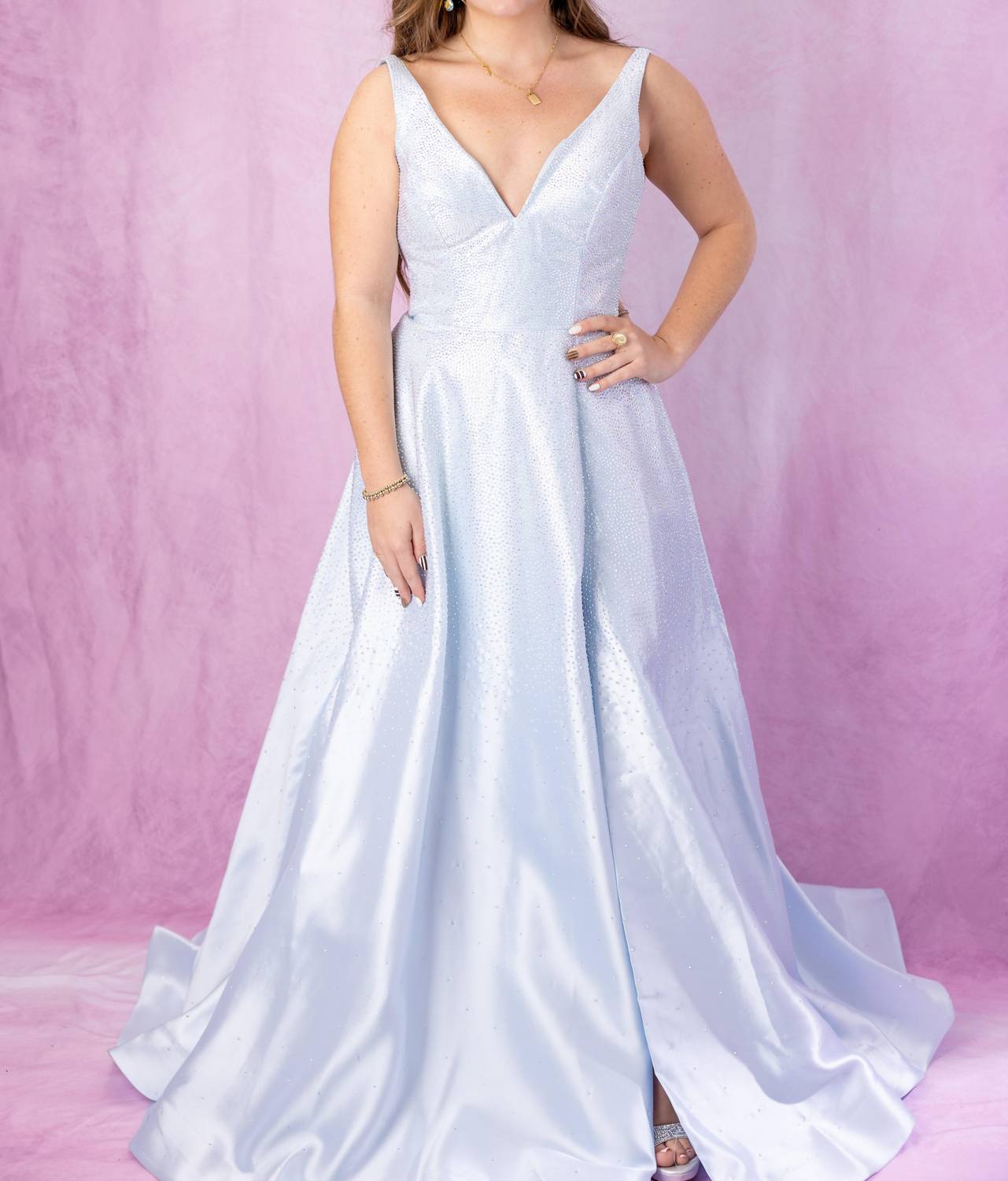 Sherri Hill - A-line Hot Fix Gown