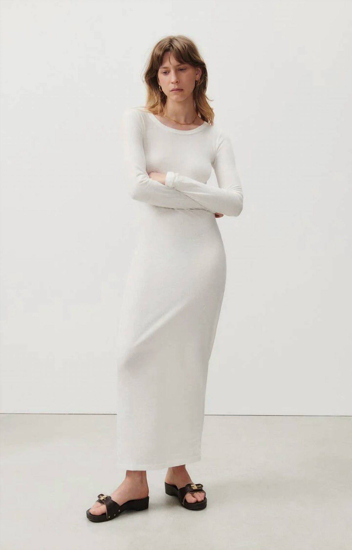 American Vintage - Gamipy Long Sleeve Round Neck Fitted Dress