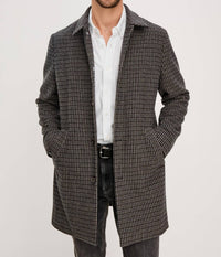 Rails Men's Hockney Coat in grey check plaid - men's jacket