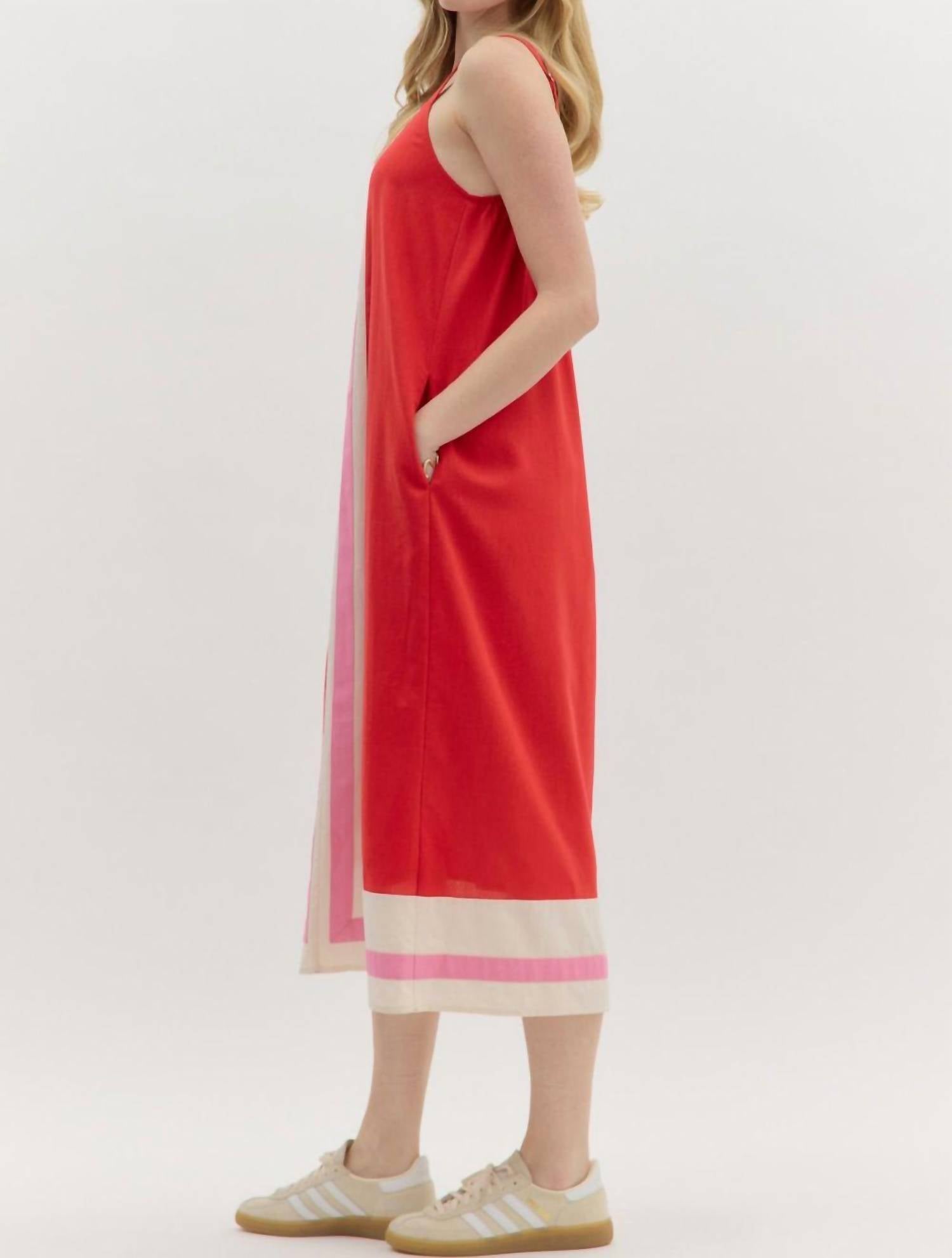 Entro - Porch Swing Color-Block Dress