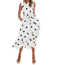 Klesis - Women's Polka Party Midi Dress