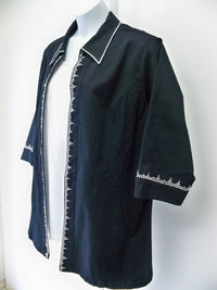 Bleu Bayou - Women's Crystal Trimmed Denim Jacket - Plus