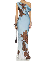 Rococo Sand - One Shoulder Maxi Dress