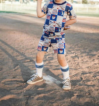 Fletch - Boy's Field Of Dreams 2 Piece Bamboo Pajama Shorts Set