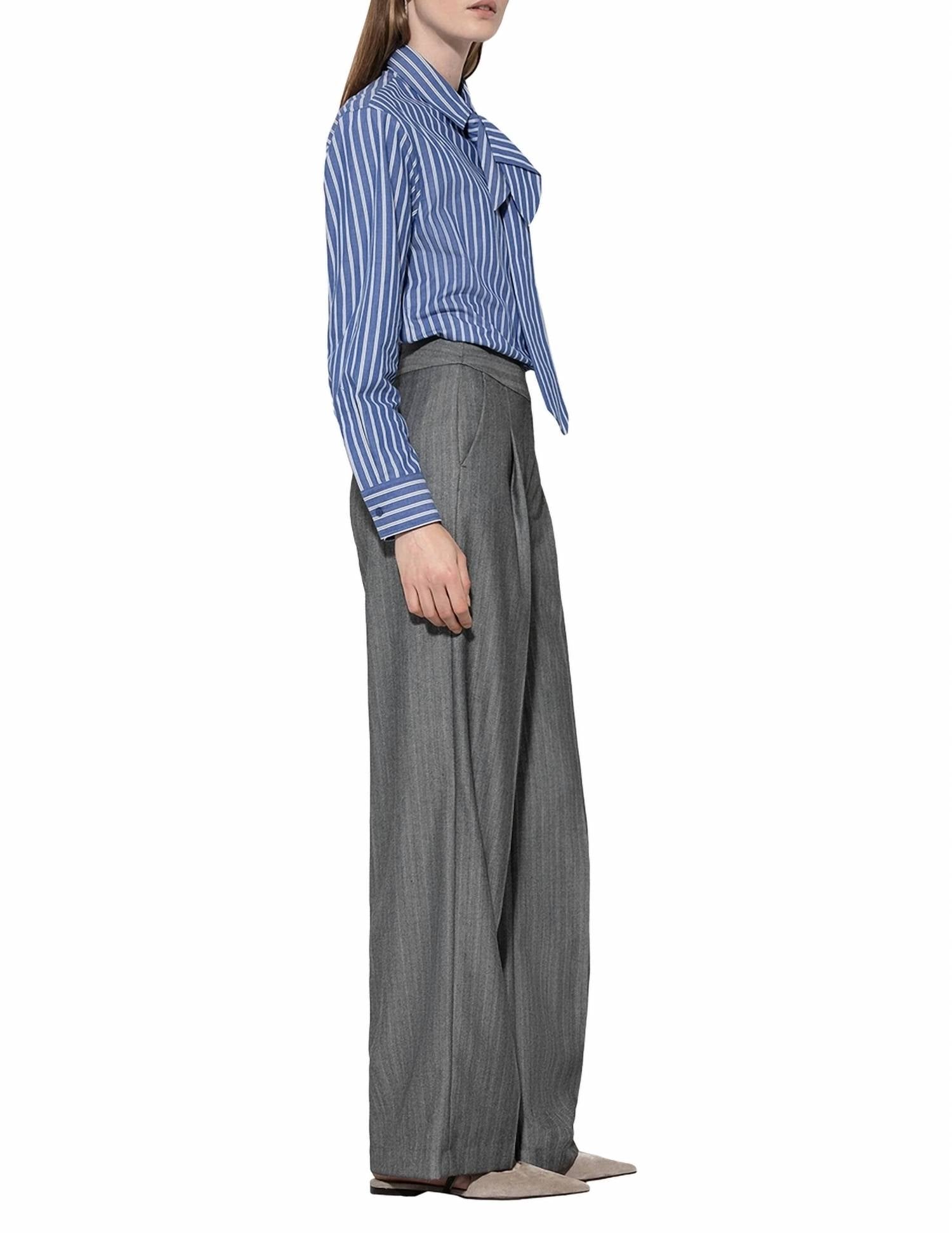 Luisa Cerano - Herringbone Wide-leg Pants