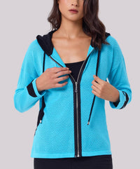 Angel Apparel - Pointelle Knit Zip Up Hoodie