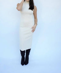 Falcon Park - Cruz Mock Neck Sweater Midi Dress