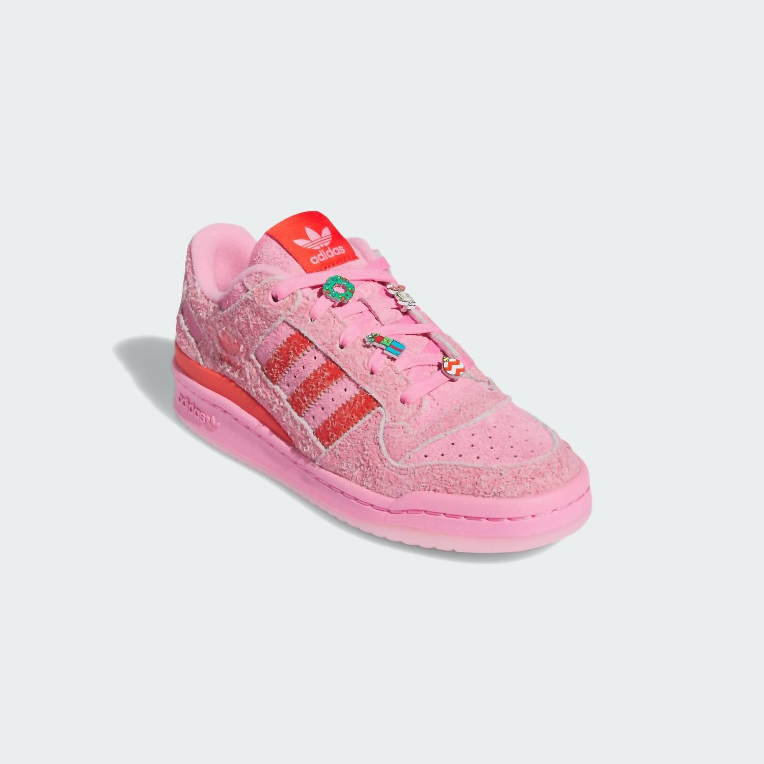 adidas Women's Forum Low Cl The Grinch Shoes in pink - women's sneaker - detail view