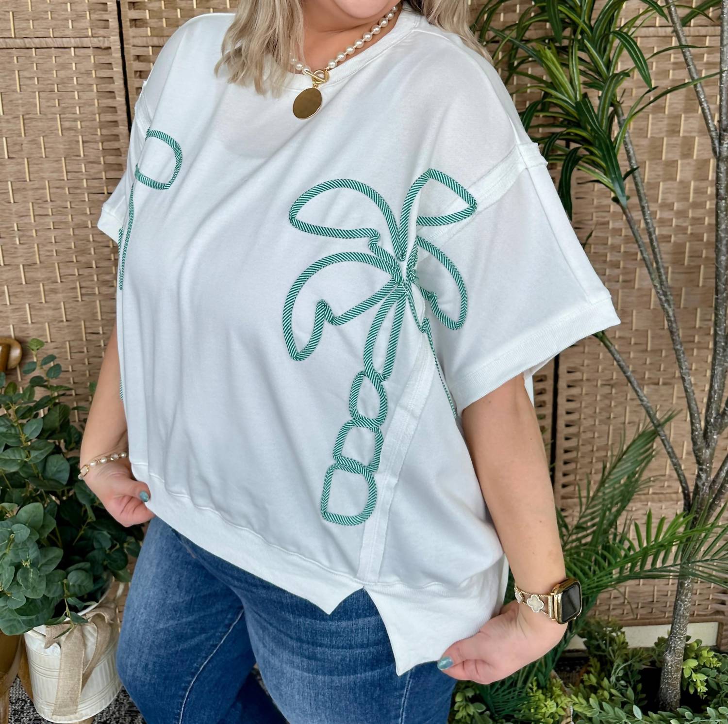 Peach Love - Kokomo Palm Tree Terry Top