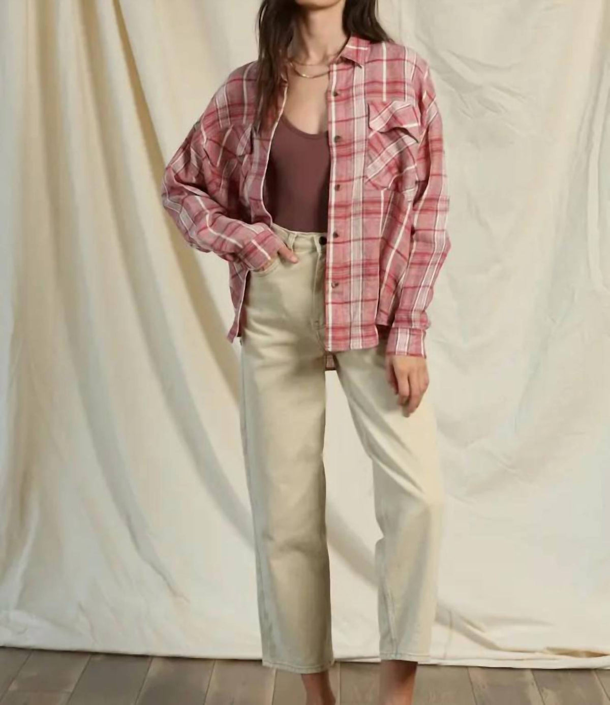 By Together - Oversized Plaid Shirt