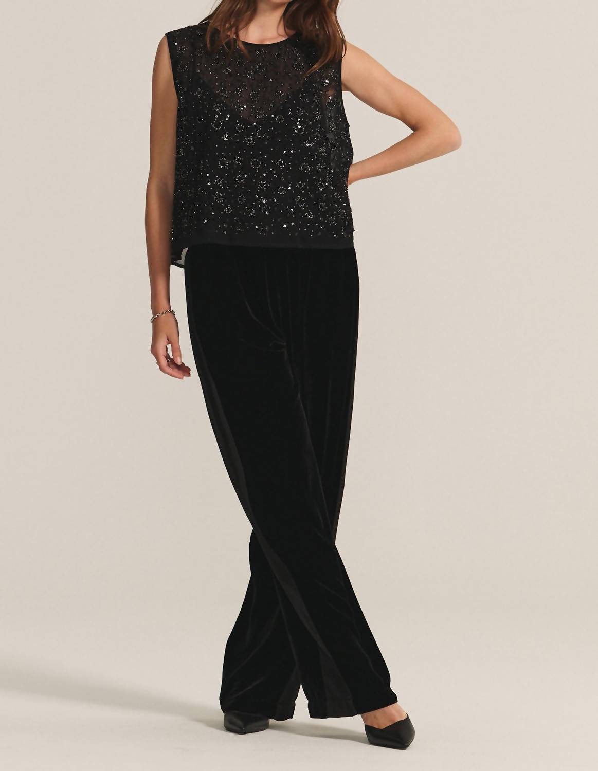Velvet By Graham & Spencer - Velvet Sequin Serena Top