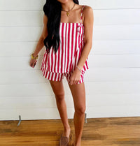 Anniewear - Stripe Gathered Side Detail Top
