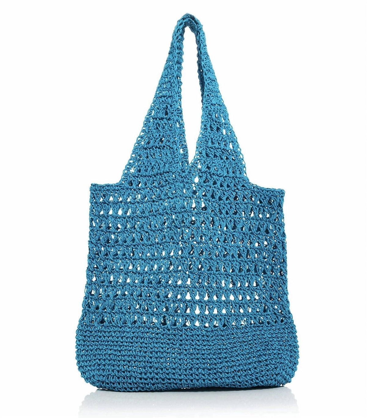 Aqua - Women's Handcrafted Crochet Tote Bag