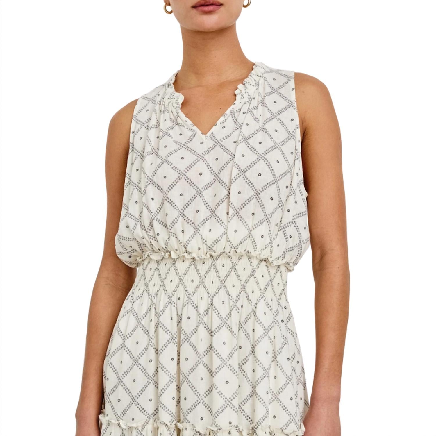 Rails Women's Loulou Dress in ivory zanzibar - women's dress - alternate view