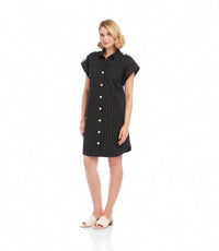Karen Kane - Stripe Cap Sleeve Shirtdress