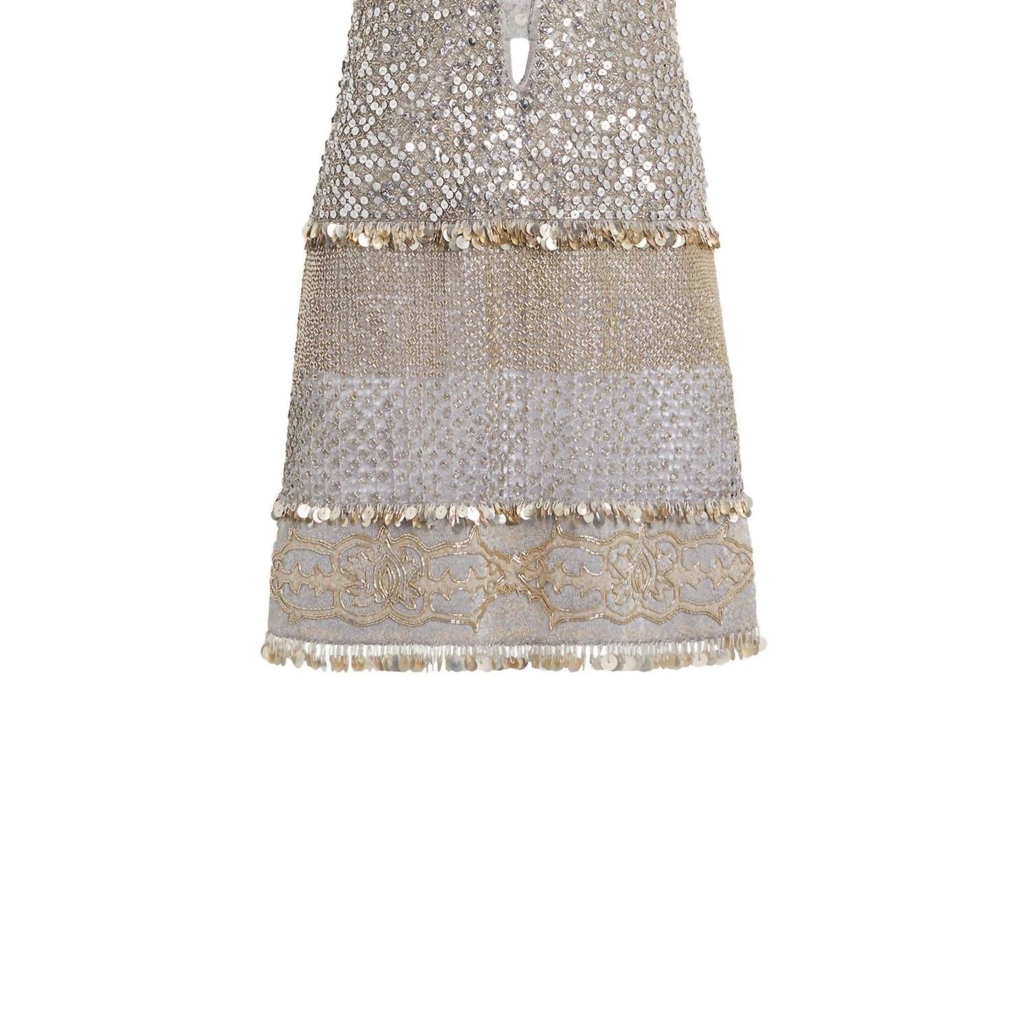 Roberto Cavalli - Embellished Metallic Knit Dress