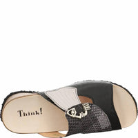 Think! Women's Mizzi Face Sandals in black combi - women's sandal - view 4