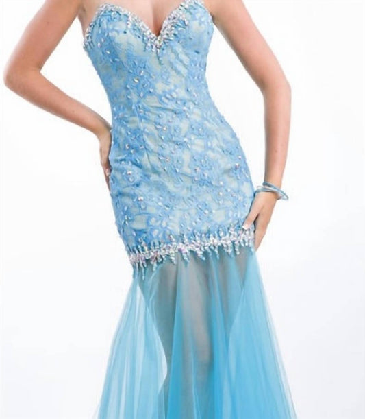 Rachel Allan - Strapless Lace And Soft Tulle Gown