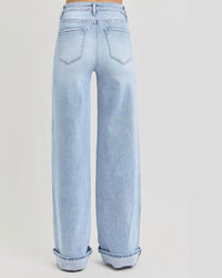 Risen - Kollyns Tummy Control High Rise Wide Cuffed Jeans
