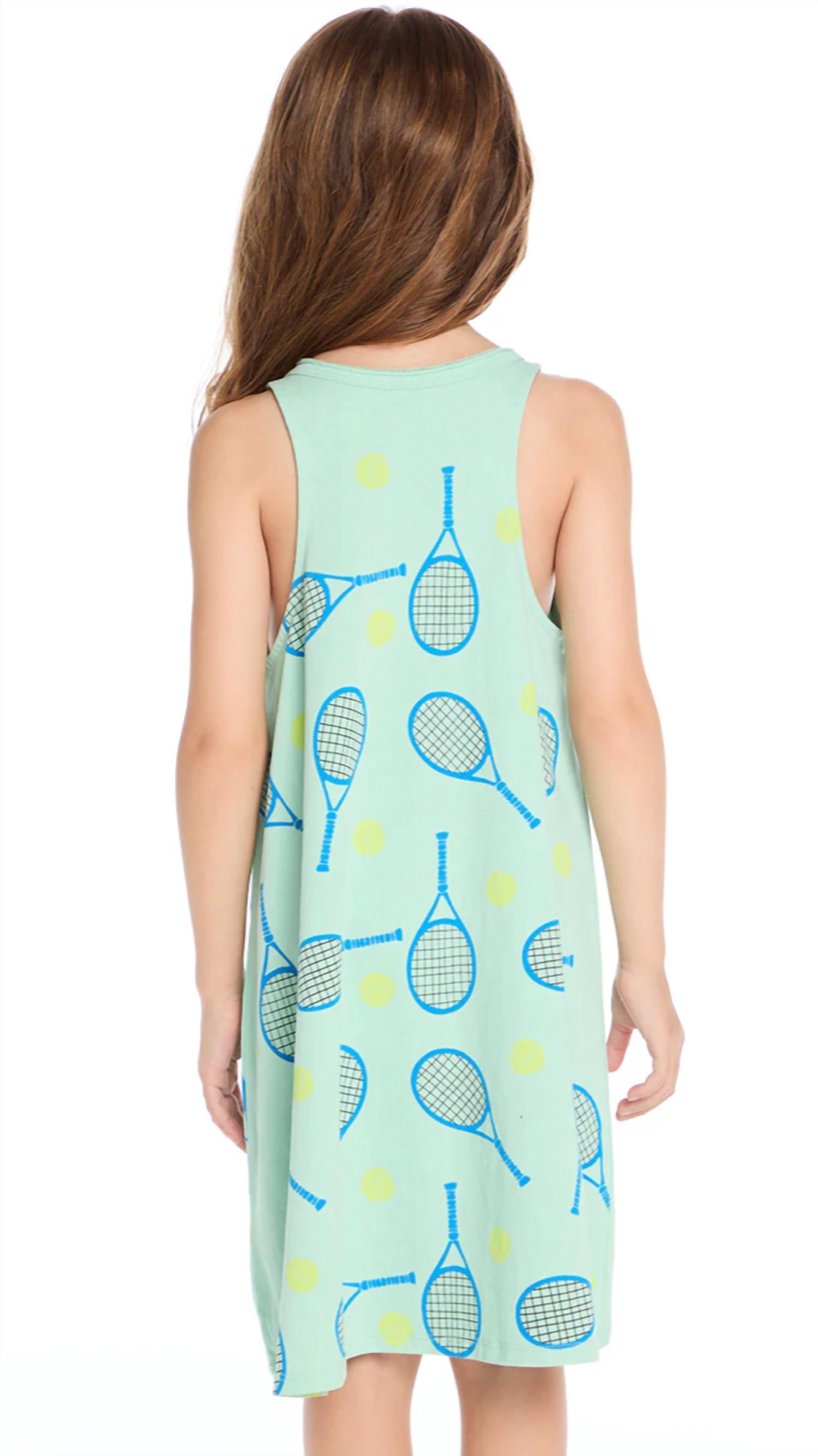 Chaser Allover Tennis Dress in aloe - kids' dress - alternate view