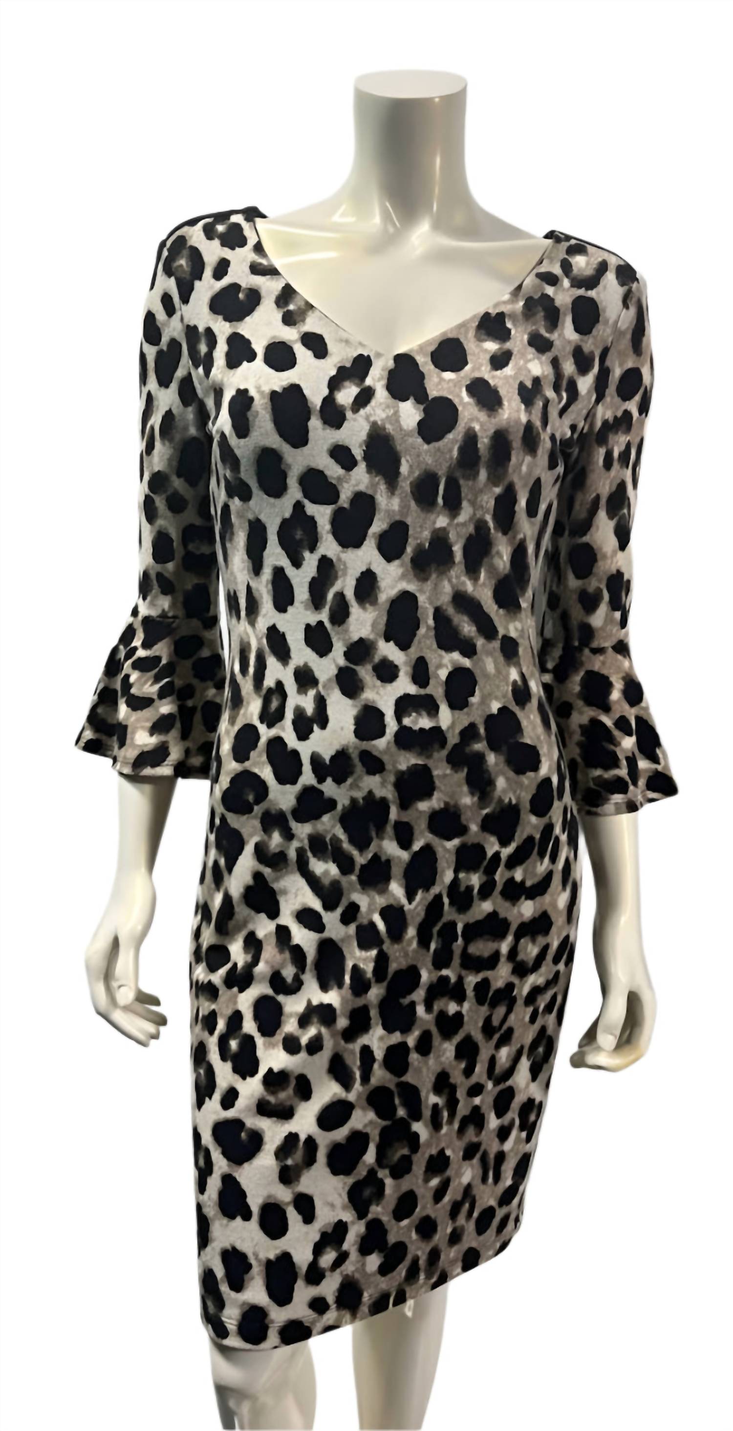 Frank Lyman - Knit V-neck Dress