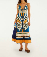 Farm Rio - TROPICAL GRAPHIC SLEEVELESS MAXI DRESS